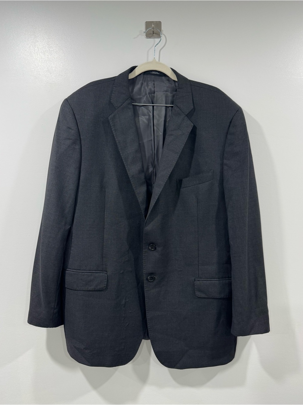 Ermenegildo Zegna Men Wool Dark Gray Blazer‎ Size 44R